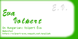 eva volpert business card